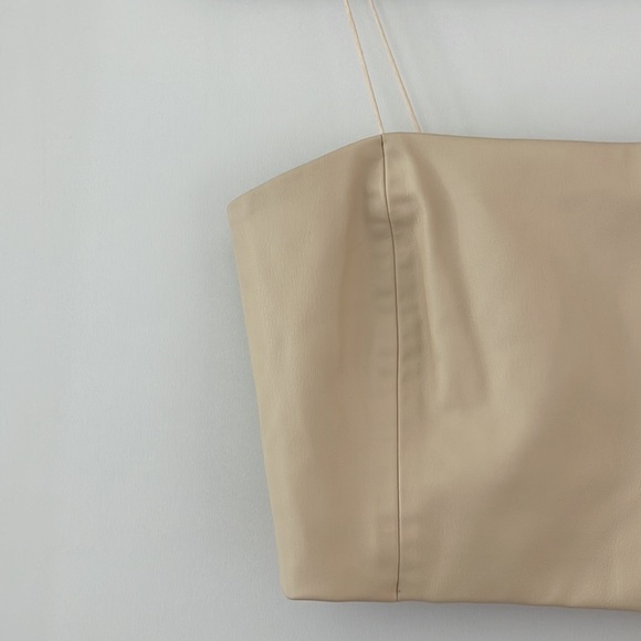 ZARA | FAUX LEATHER CROP TOP - Picture 2 of 7